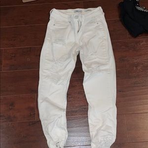 white ripped jeans